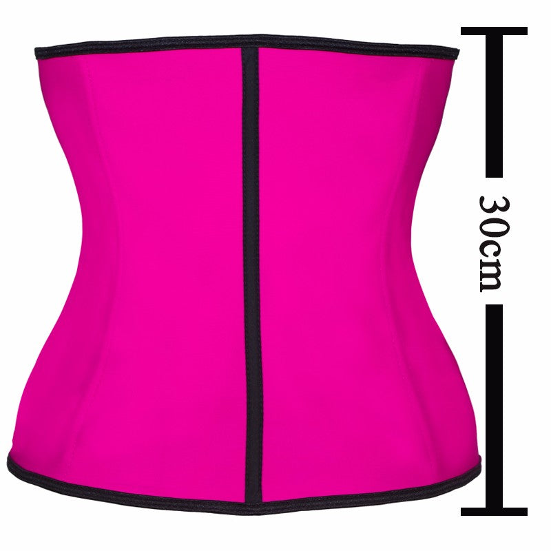 Steel Bone Waist Shaper Corset Waist Trainer Latex Shapewear Corset Women Waist Cincher Slimming Belt Hot Body Shaper Belt