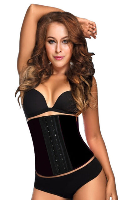 Steel Bone Waist Shaper Corset Waist Trainer Latex Shapewear Corset Women Waist Cincher Slimming Belt Hot Body Shaper Belt