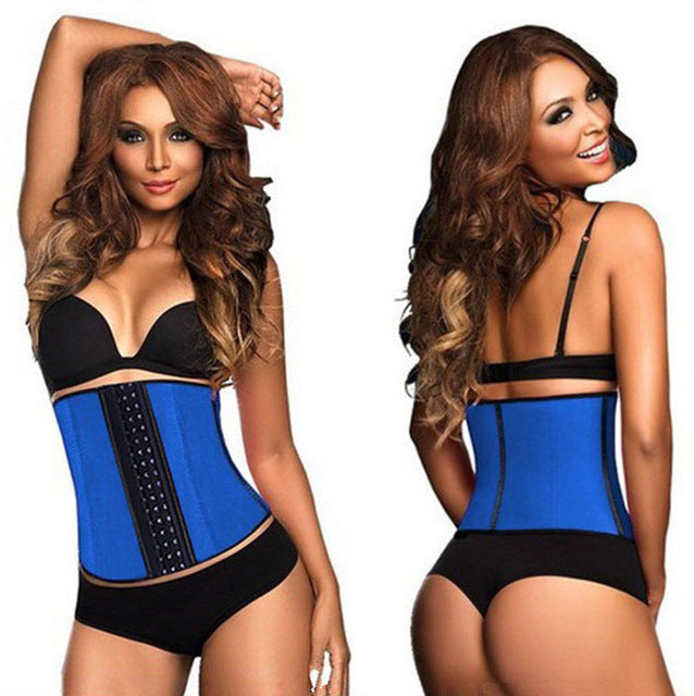 Steel Bone Waist Shaper Corset Waist Trainer Latex Shapewear Corset Women Waist Cincher Slimming Belt Hot Body Shaper Belt