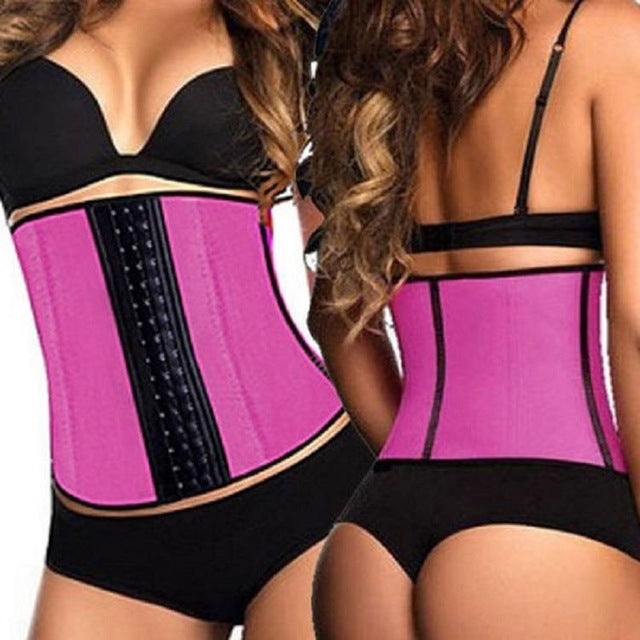 Steel Bone Waist Shaper Corset Waist Trainer Latex Shapewear Corset Women Waist Cincher Slimming Belt Hot Body Shaper Belt