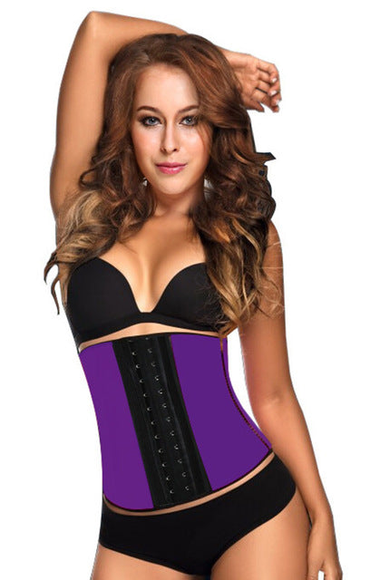 Steel Bone Waist Shaper Corset Waist Trainer Latex Shapewear Corset Women Waist Cincher Slimming Belt Hot Body Shaper Belt