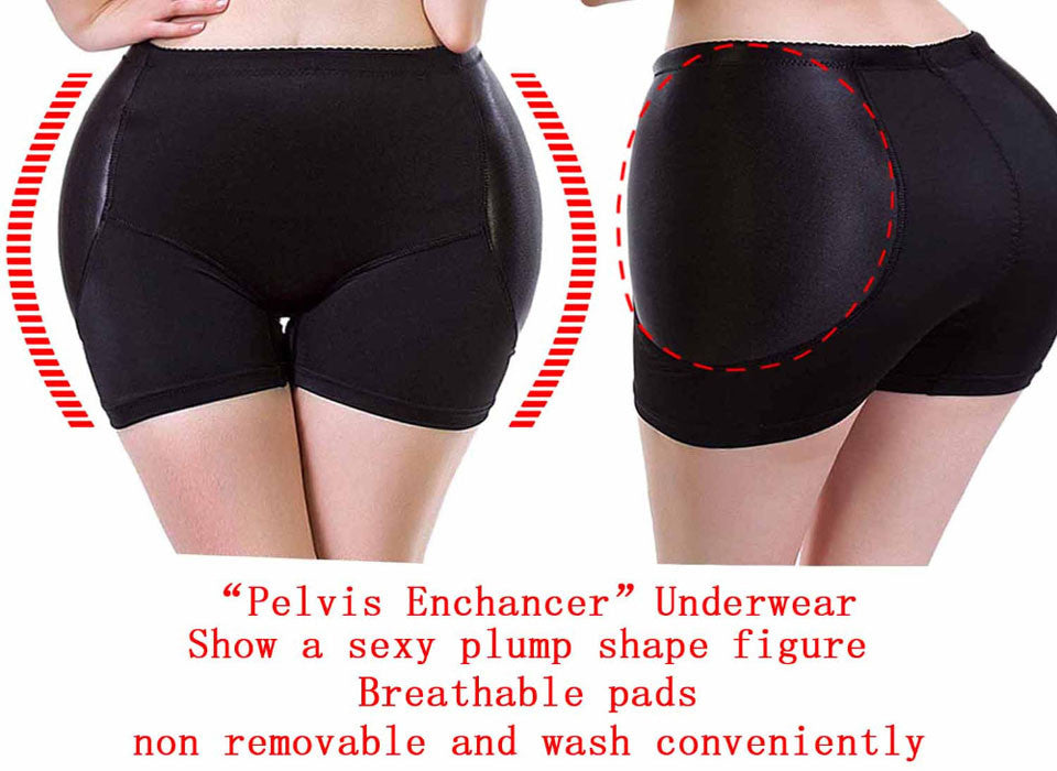 Lady Padded Butt Hip Enhancer Panties Shaper Buttocks Push Up Women's Underwear Plus Size -B Butt lift Control Panty