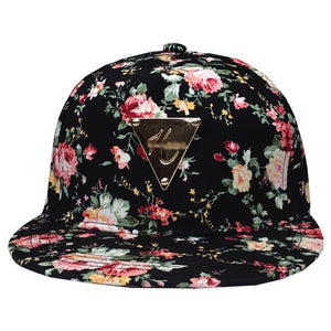 Baseball Cap Hip Hop Caps Men Women Floral Flower Snapback Hat Hip-Hop Flat Adjustable Cap Sun Hats Boy Girl gorras planas