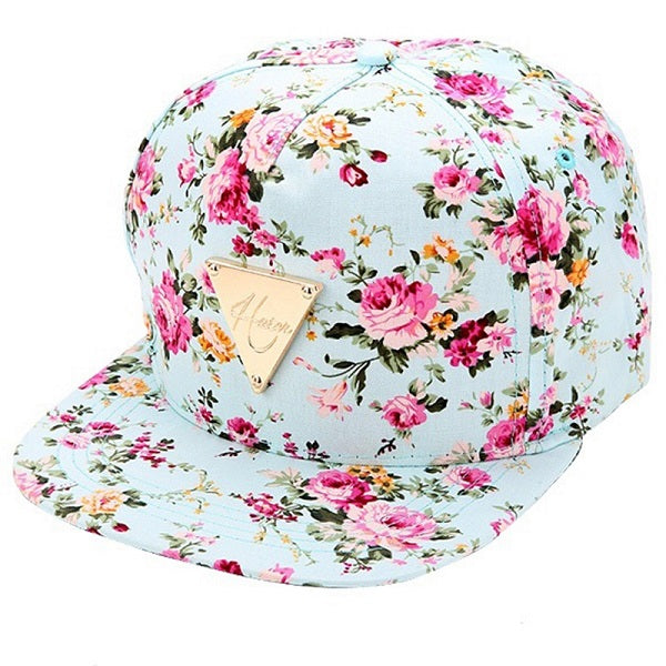 Baseball Cap Hip Hop Caps Men Women Floral Flower Snapback Hat Hip-Hop Flat Adjustable Cap Sun Hats Boy Girl gorras planas