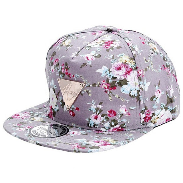 Baseball Cap Hip Hop Caps Men Women Floral Flower Snapback Hat Hip-Hop Flat Adjustable Cap Sun Hats Boy Girl gorras planas