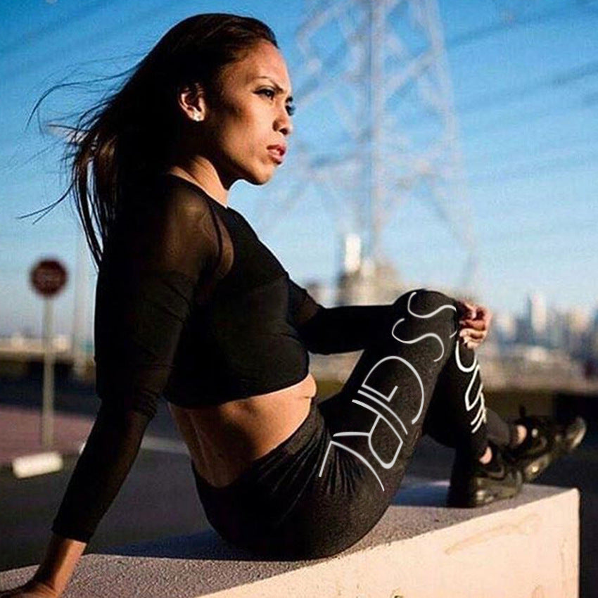 Women's Pants Boss Girl Printed High Waist Sport Leggings Fitness Legging Gym Clothing For Women mallas mujer deportivas