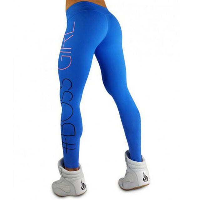 Women's Pants Boss Girl Printed High Waist Sport Leggings Fitness Legging Gym Clothing For Women mallas mujer deportivas