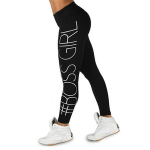 Women's Pants Boss Girl Printed High Waist Sport Leggings Fitness Legging Gym Clothing For Women mallas mujer deportivas