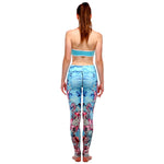 New Women Floral Yoga Pants Female printing Elastic Gym Running Sports Leggings Compression Tights