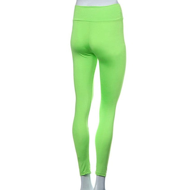 Women High waist YOGA Running Sport Pants Cropped Leggings Fitness Trousers