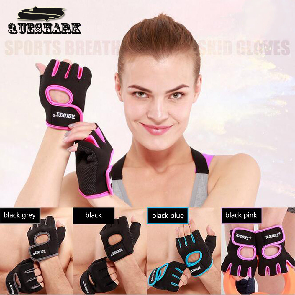 Gym Half Finger Gloves Sports Fitness Exercise Training Wrist Silicone Anti-slip Resistance Weight Lifting Gloves