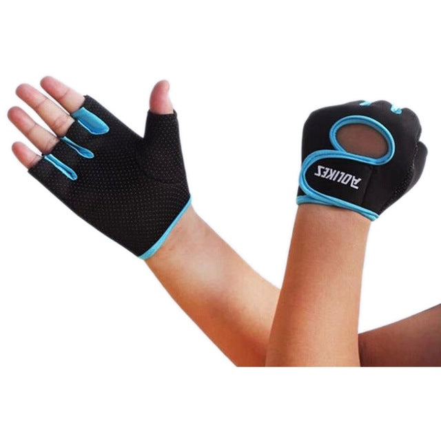 Gym Half Finger Gloves Sports Fitness Exercise Training Wrist Silicone Anti-slip Resistance Weight Lifting Gloves