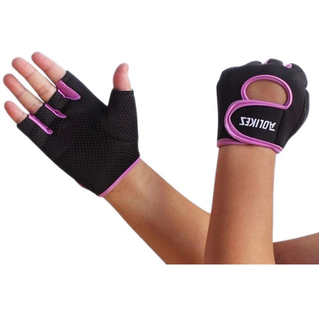 Gym Half Finger Gloves Sports Fitness Exercise Training Wrist Silicone Anti-slip Resistance Weight Lifting Gloves