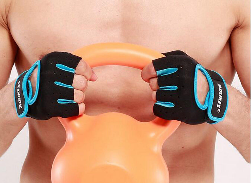 Gym Half Finger Gloves Sports Fitness Exercise Training Wrist Silicone Anti-slip Resistance Weight Lifting Gloves