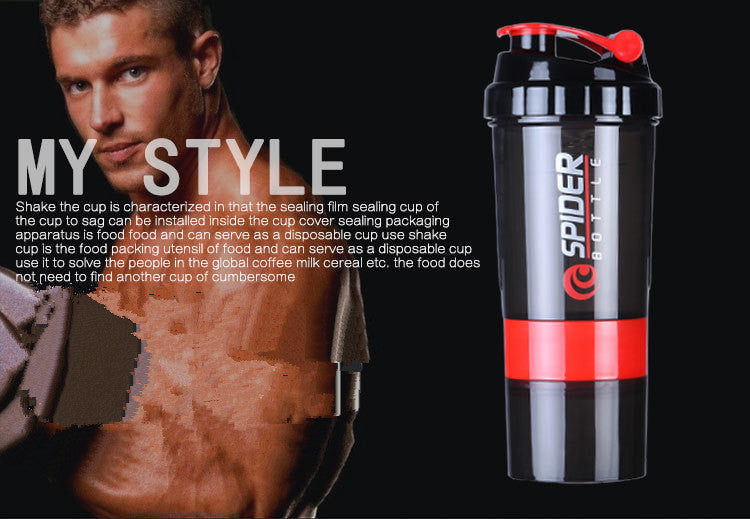 Creative Protein Powder Shake Bottle Mixing Bottle Sports Fitness Kettle  Protein Shaker Sports Water Bottle