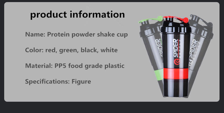 Creative Protein Powder Shake Bottle Mixing Bottle Sports Fitness Kettle  Protein Shaker Sports Water Bottle