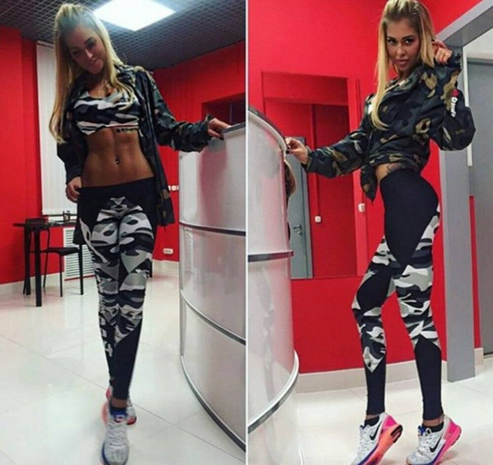 Pants Yoga Pants Floral Sport Leggings Women Running Patchwork Leggings Gym Fitness Women Workout Gym Camouflage Army