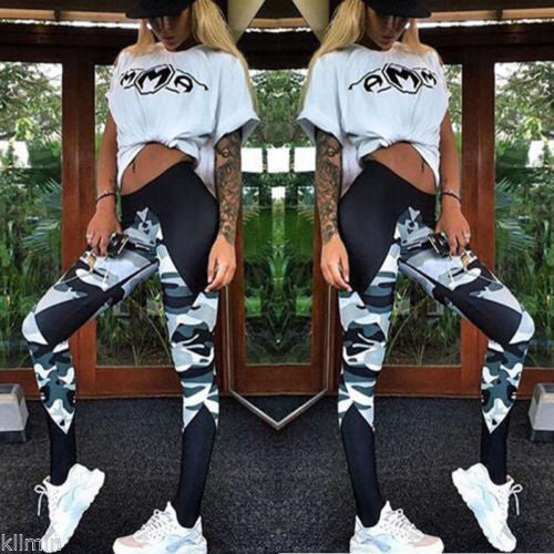 Pants Yoga Pants Floral Sport Leggings Women Running Patchwork Leggings Gym Fitness Women Workout Gym Camouflage Army