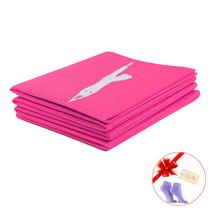 Folding Pilates Yoga Mat 4mm Thick Portable Free From Phthalates and Latex Eco-friendly Travel Exercise Mat