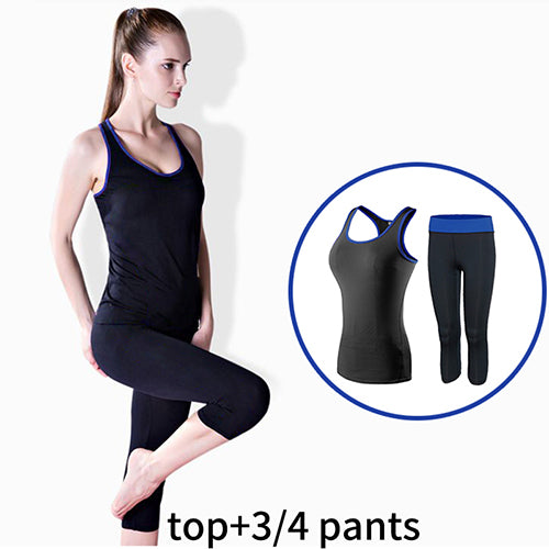 Dry Sexy Girls Yoga Sport Suit Vest Pant Sportswear Tank Tops Fitness Tights Yoga Set Gym Womens tracksuit