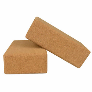 Cork Yoga Block Brick Pilates Prop Support Exercise Soft Durable Non-Slip Odor-Free Yoga Nice Aid