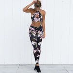 Yoga Pants Women Sport Running Leggings Floral Print Female Workout Training Tights Dance Fitness Sport Pants Sportswear