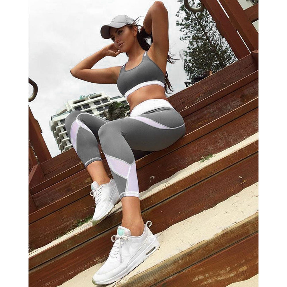 Women's Yoga Leggings Running Fitness Tights Pants Wide Waist Elastic Skins Sexy Bottom Workout Clothes Roupa Ciclismo#EW