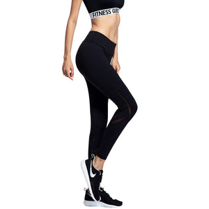 Women's Mesh Legging Pants Long Yoga Pants Sports Workout Tights Trousers