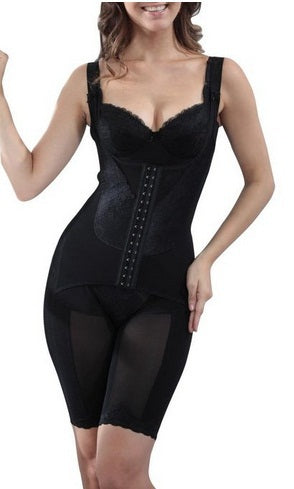 Plus Size Women Full Body Shapewear Underbust Slimming Mid thigh Shaper With Lace Tummy Control Seamless Postpartum Body Girdles