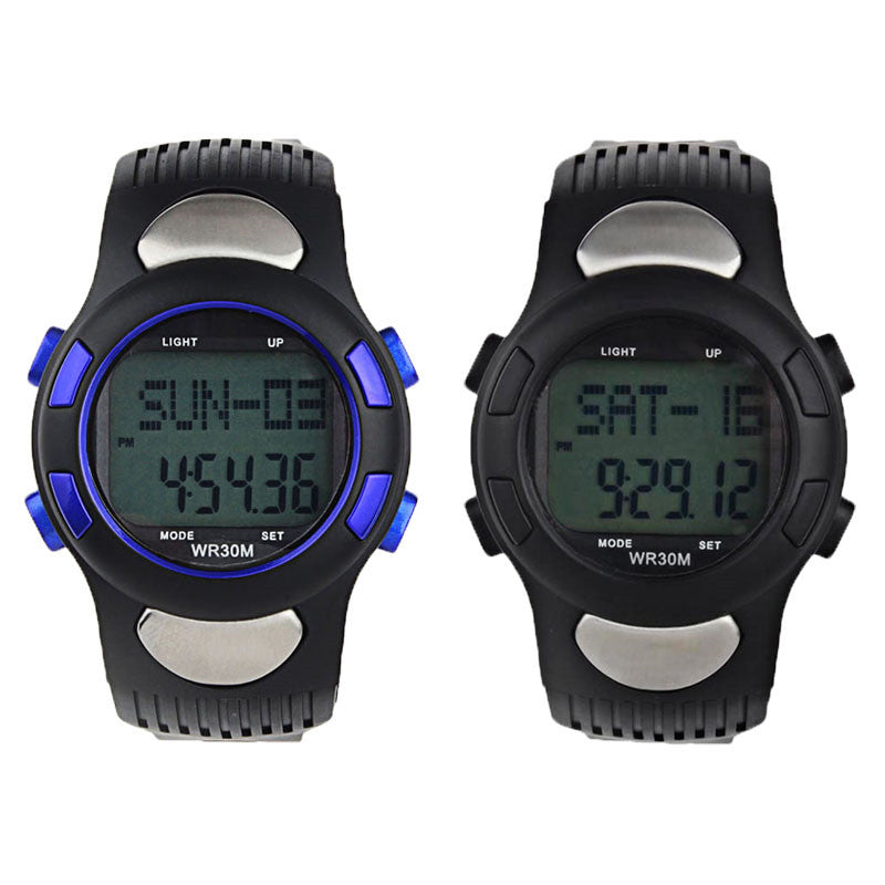 Waterproof Fitness 3D Pedometer Calories Counter Sport Watch Pulse Heart Rate Monitor Gift