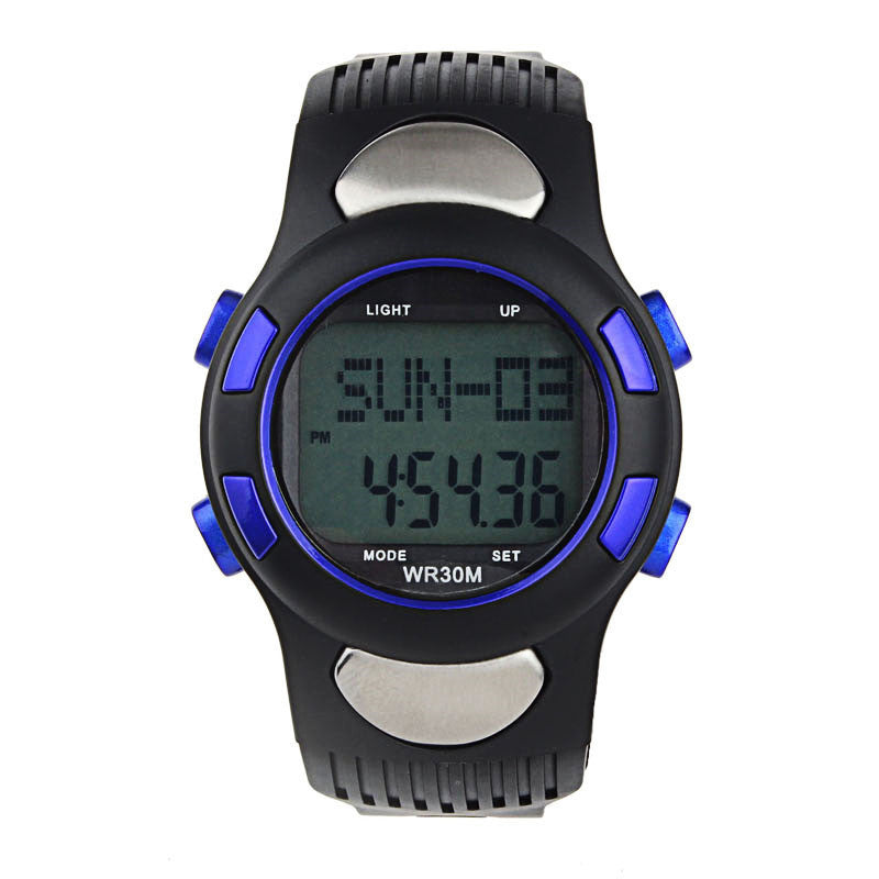 Waterproof Fitness 3D Pedometer Calories Counter Sport Watch Pulse Heart Rate Monitor Gift