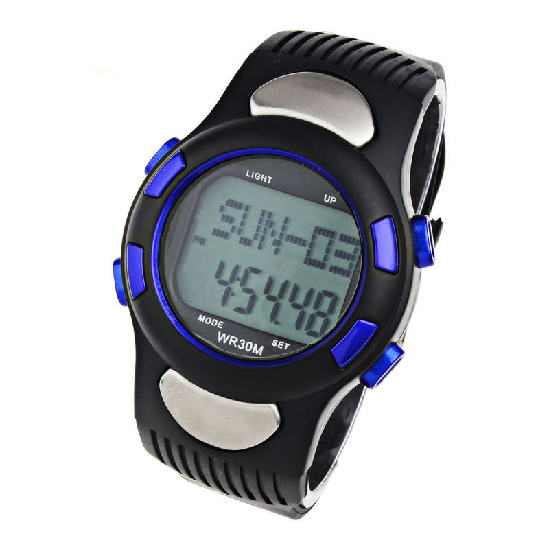 Waterproof Fitness 3D Pedometer Calories Counter Sport Watch Pulse Heart Rate Monitor Gift