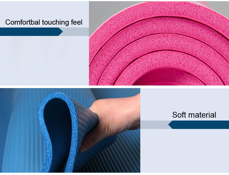 Thicker Yoga Mat 10mm Durable For Beginners Anti Slip sport mat Fitness Equipments