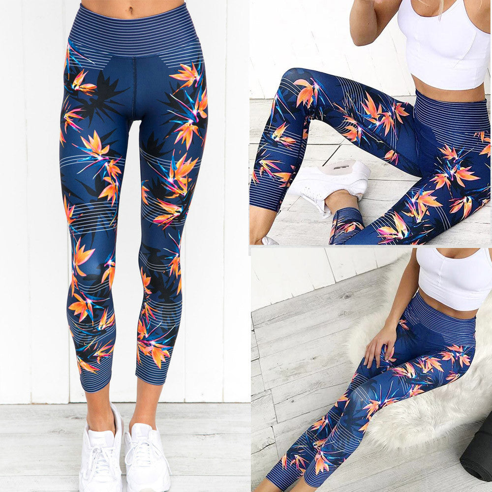 Women High Waist Sports Gym Yoga Running Fitness Leggings Pants Athletic Trouser