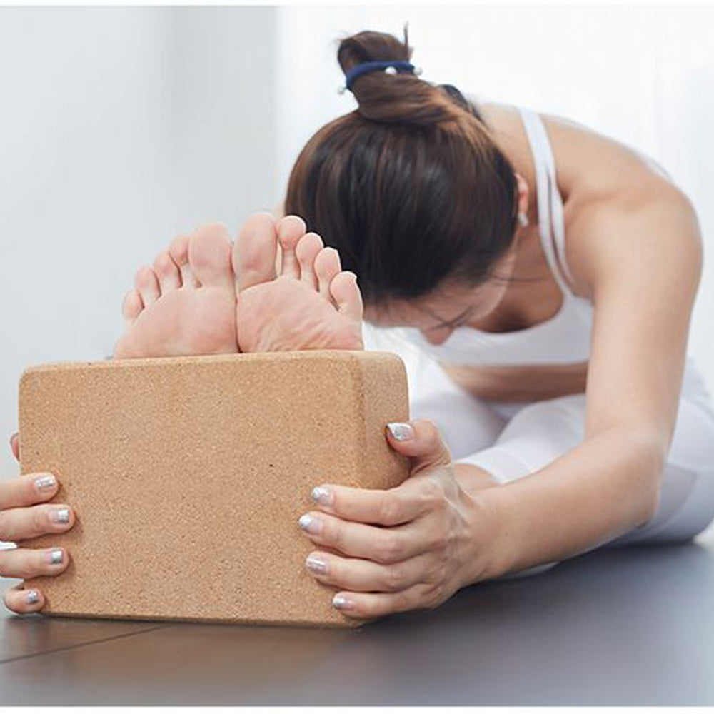 Cork Yoga Block Brick Pilates Prop Support Exercise Soft Durable Non-Slip Odor-Free Yoga Nice Aid