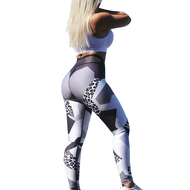 Leopard print yoga leggings woman sports legging girls fitness gym pants women sexy hip up tights quick dry breathable