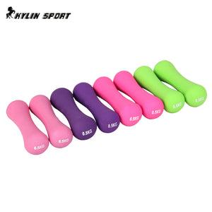 Plastic dip in dumbbell for women fitness 0.5kg dumbbells  for body exercise slimming