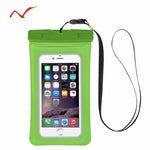 String Phone Case Waterproof Underwater Mobile Phone Holder Touch Screen Reflective Strip Waterproof Phone Bag