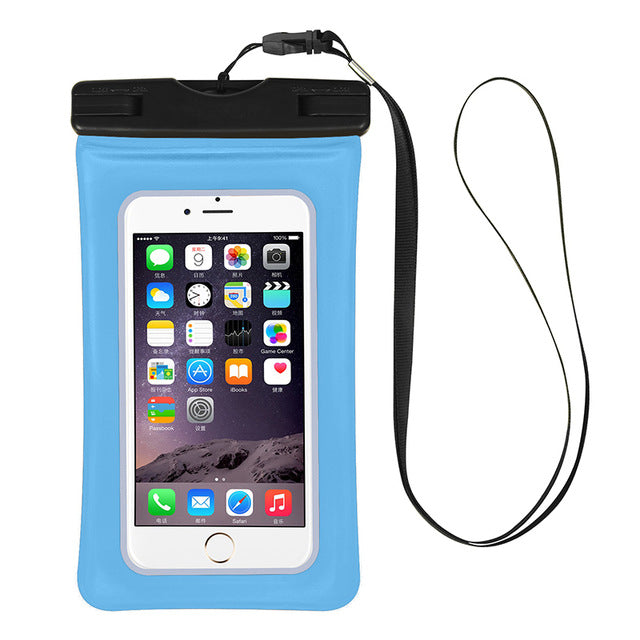 String Phone Case Waterproof Underwater Mobile Phone Holder Touch Screen Reflective Strip Waterproof Phone Bag