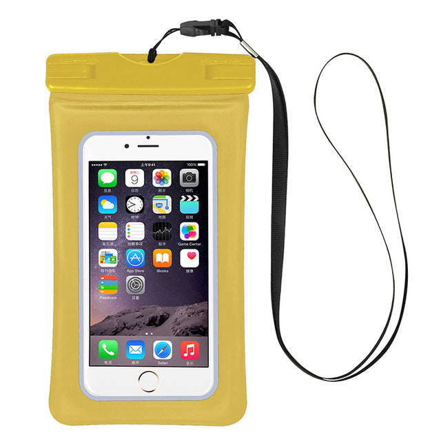 String Phone Case Waterproof Underwater Mobile Phone Holder Touch Screen Reflective Strip Waterproof Phone Bag