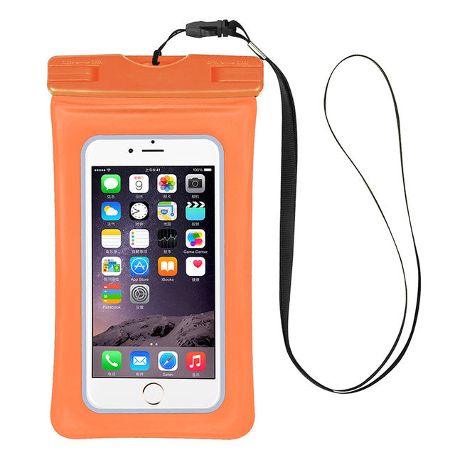 String Phone Case Waterproof Underwater Mobile Phone Holder Touch Screen Reflective Strip Waterproof Phone Bag