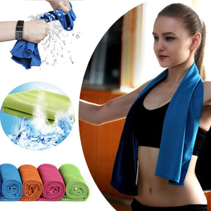 Cooling Sport Towel 100x30cm Cozy Microfiber Fabric Instant Cool Quick-Dry Towel Fitness Running Yoga