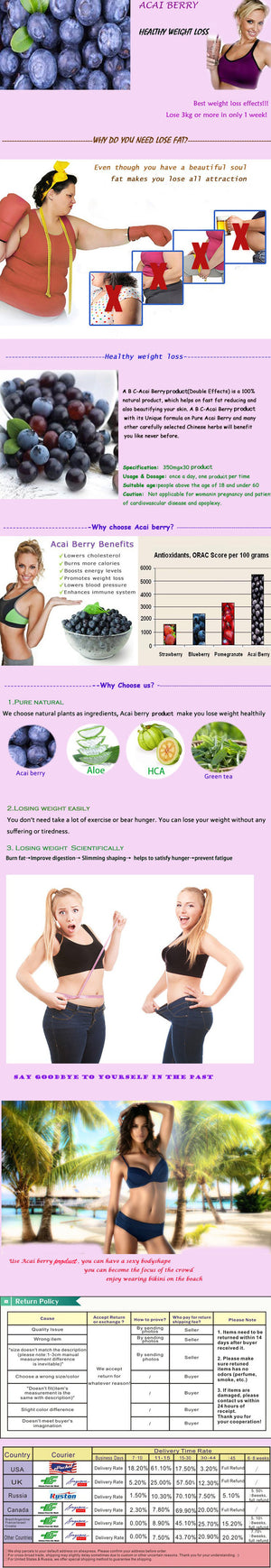 Fast weight loss slimming product, without any side effects,,antioxidant  acai berry