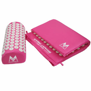 Mats Fitness Yoga Pink Acupuncture Mat Relief Pain Massage Acupressure Pillow Set