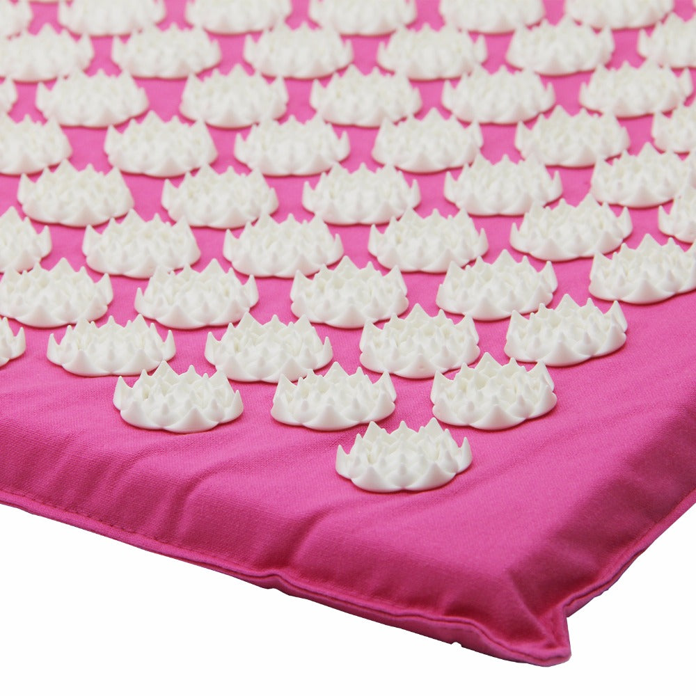 Mats Fitness Yoga Pink Acupuncture Mat Relief Pain Massage Acupressure Pillow Set