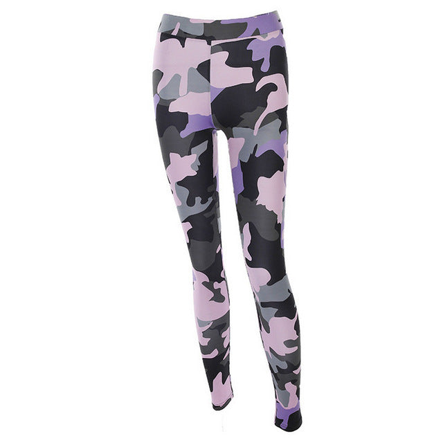 Fitness Yoga Capris Camouflage Yoga Pants Geometric Printed Yoga Leggings Fitness Gym Clothing for Women