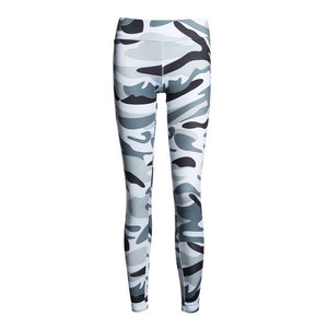 Fitness Yoga Capris Camouflage Yoga Pants Geometric Printed Yoga Leggings Fitness Gym Clothing for Women