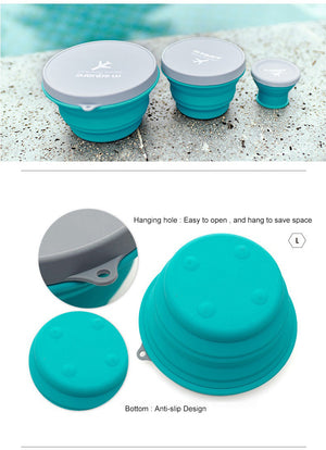 Portable Silicone Folding Bowl rinse cup Creative