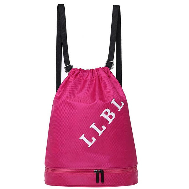 Drawstring Backpacks Nylon for Gym Sports Fitness Travel Man Woman Storage Drawstring Bag Gym Bag