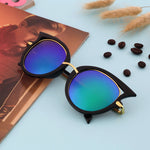 Fashion Retro Metal Frame Sexy Cat Eye Sunglasses for Women Coating vintage sunglass female oculos de grau femininos